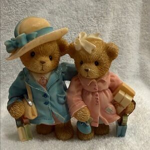 Charming Cherished Teddies Figurine Pair walking with you!
